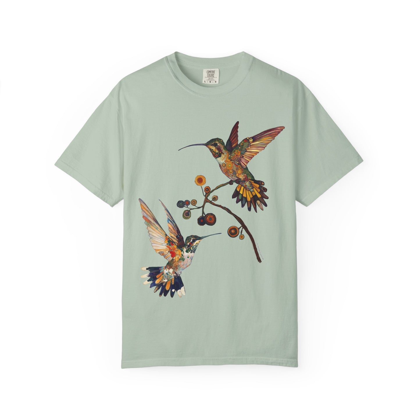 Floral Hummingbird T-Shirt, Nature Lover Gift, Unisex Graphic Tee, Summer Style, Outdoor Adventure Wear, Eco-friendly Fashion