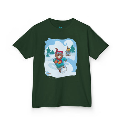 Snow Day Kids Madison Bear TShirt - Cute Children's Graphic Tee, Winter Wonderland Children's Shirt, Kids Holiday Gift, Children's Bear