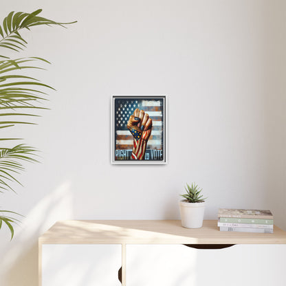 Right To Vote: Matte Canvas, Framed (Multi-color)