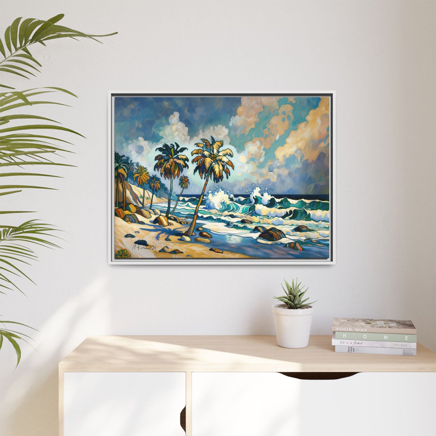 GooRooV Home in Laguna Beach California: Matte Canvas, Framed (Multi-color)