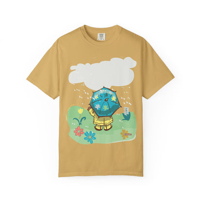 Playful Rainy Day T-Shirt | Unisex Garment-Dyed Tee | Perfect for Spring, Rainy Days, Gift for Nature Lovers, Casual Wear, Fun Designs