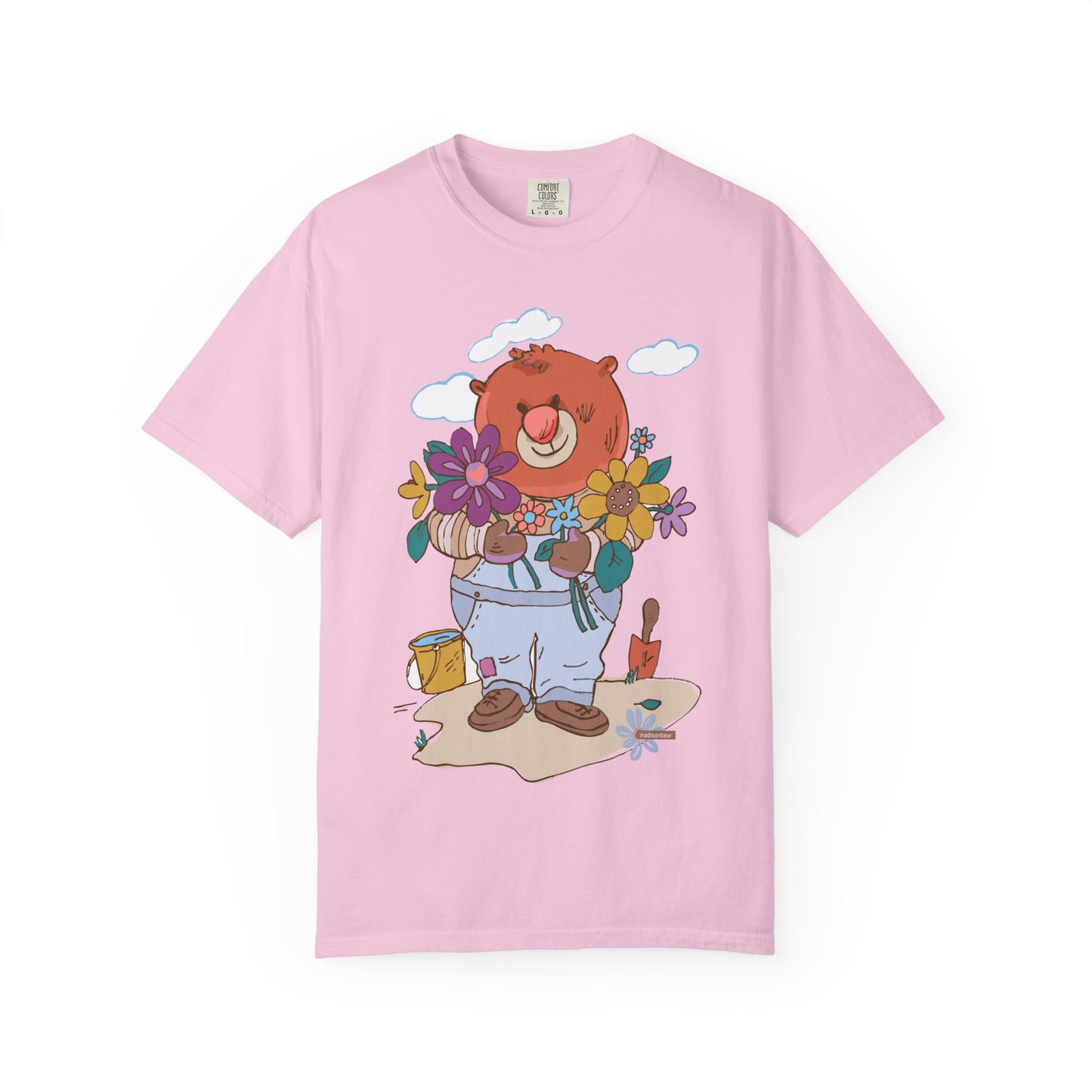 Madison Bear Gardening T-Shirt, Cute Bear Shirt, Botanical Garden Gift, Plant Lover Tee, Nature Shirt