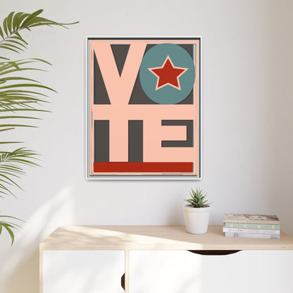 VOTE: Matte Canvas, Framed (Multi-color)