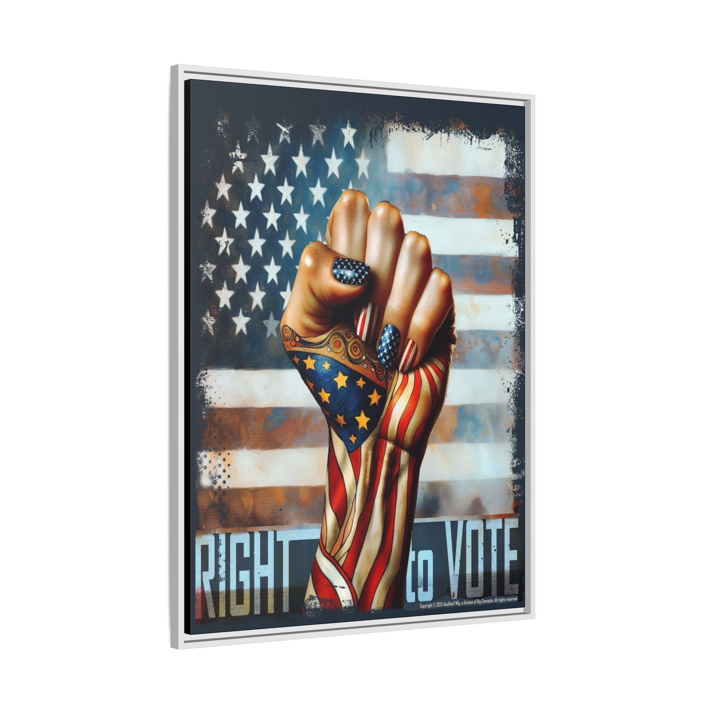 Right To Vote: Matte Canvas, Framed (Multi-color)