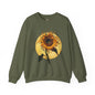 Sunflower & Moon Unisex Heavy Blend™ Crewneck Sweatshirt, Cozy Floral Gift, Vintage-Inspired Sweatshirt, Fall Fashion, Everyday Comfort