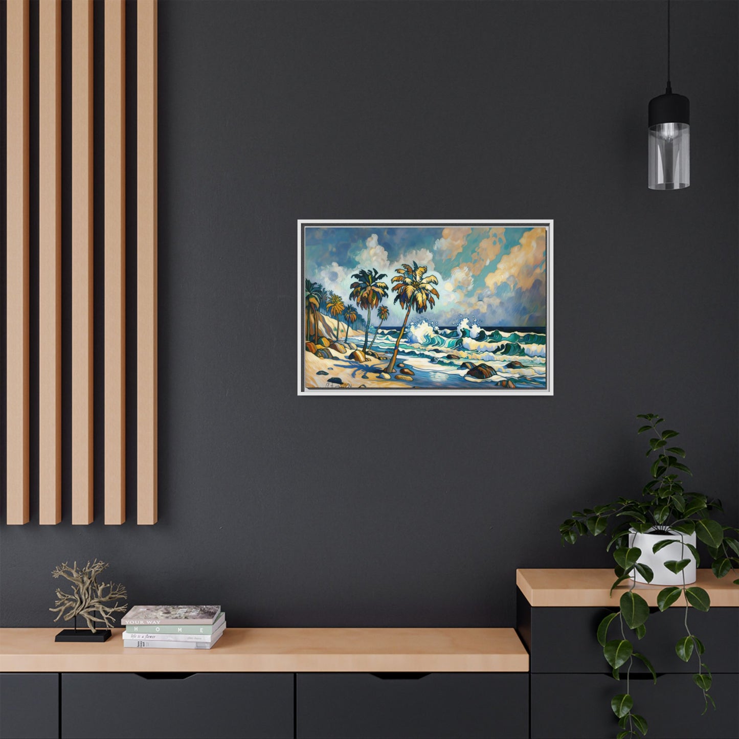 GooRooV Home in Laguna Beach California: Matte Canvas, Framed (Multi-color)