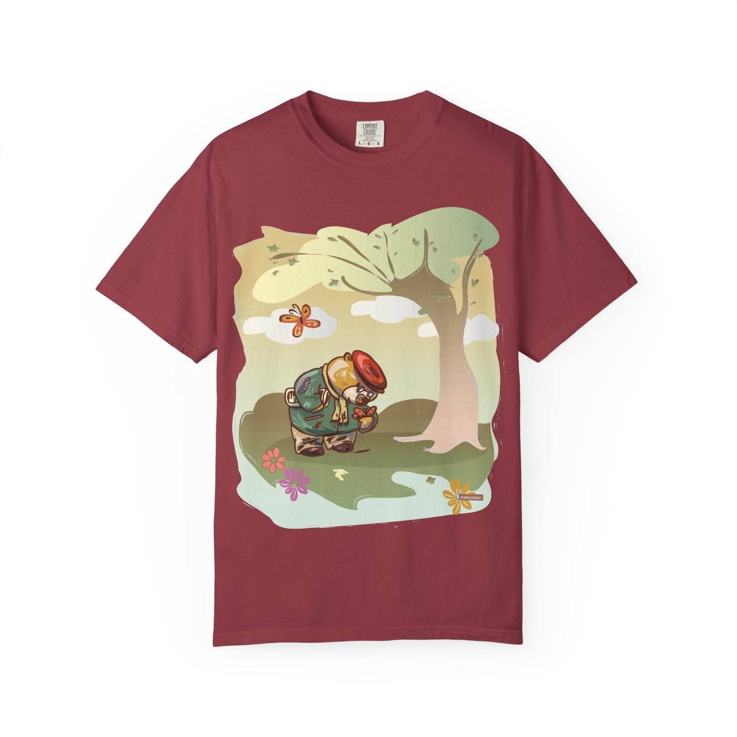Madison Bear Going for A Walk in the Forest T-Shirt, Gift for Nature Lovers, Casual Everyday Wear, Earth Day Celebration