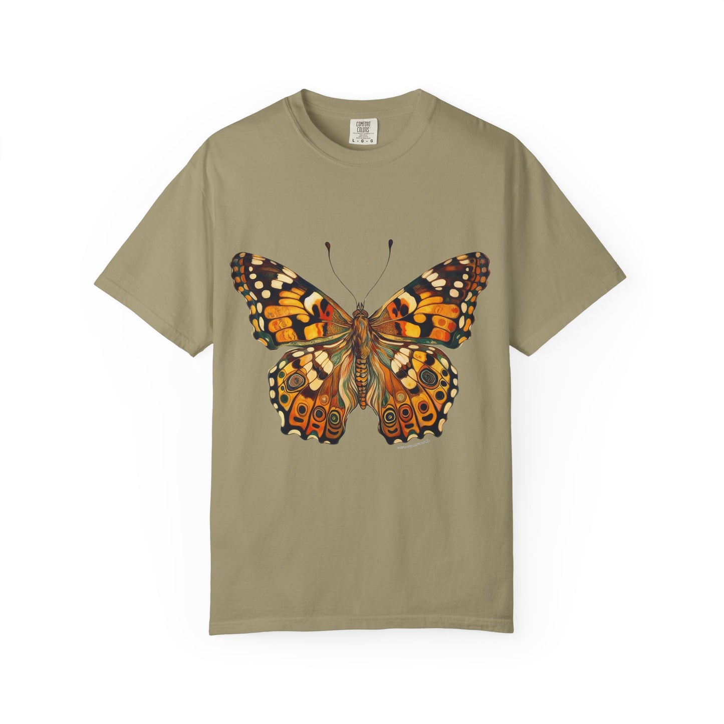 Butterfly Rose Dragon Art by GooRooV Mfg. Unisex Garment-Dyed T-shirt, Boho Style Shirt, Eco-Friendly Clothing, Perfect Gift for Her