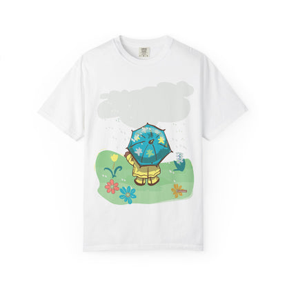 Playful Rainy Day T-Shirt | Unisex Garment-Dyed Tee | Perfect for Spring, Rainy Days, Gift for Nature Lovers, Casual Wear, Fun Designs