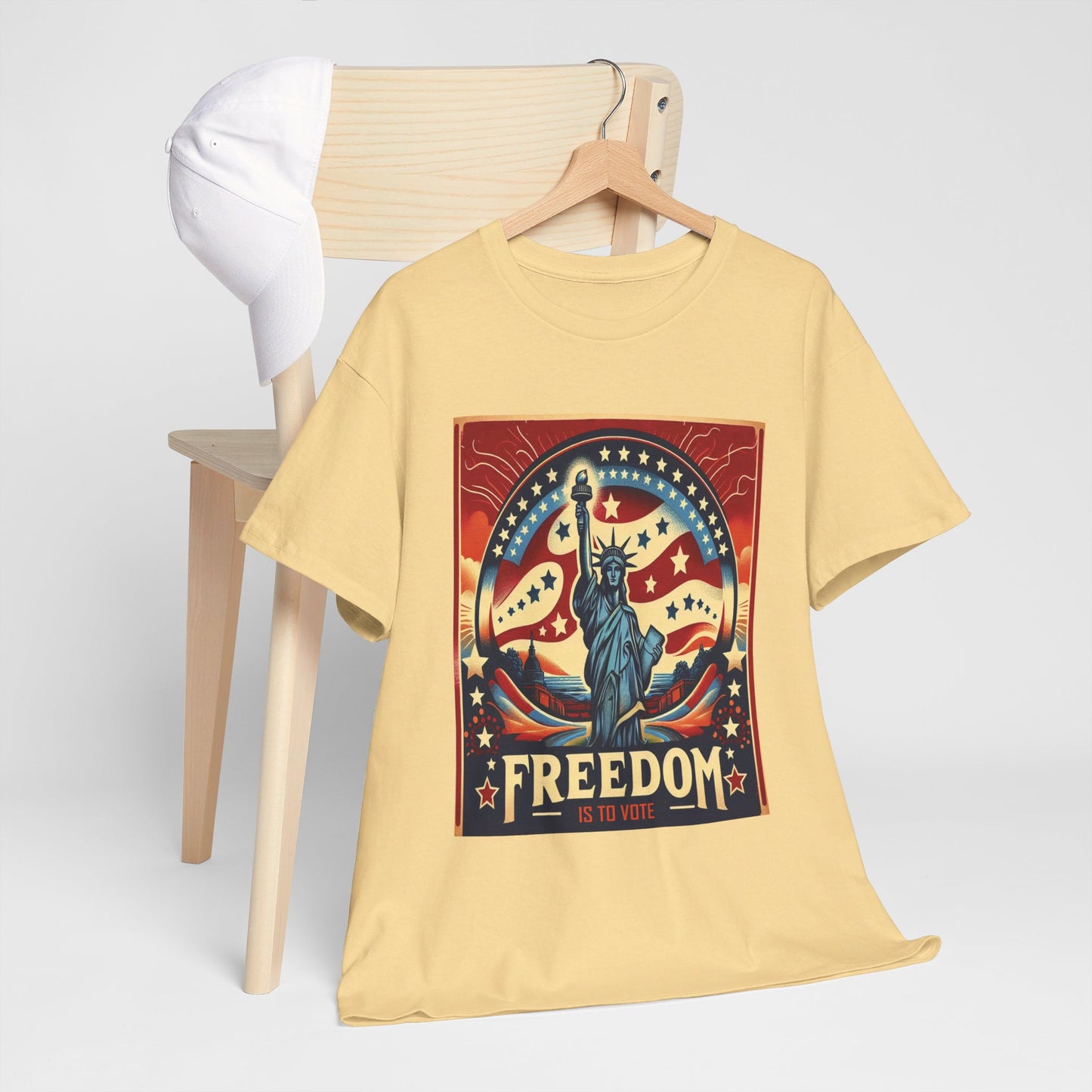 Freedom Is To Vote: Unisex Heavy Cotton Tee