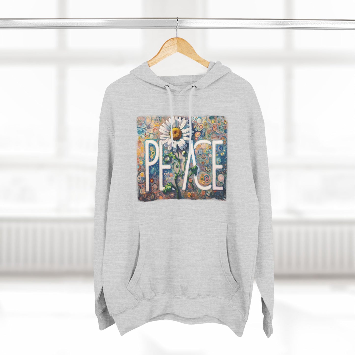 PEACE: Three-Panel Fleece Hoodie