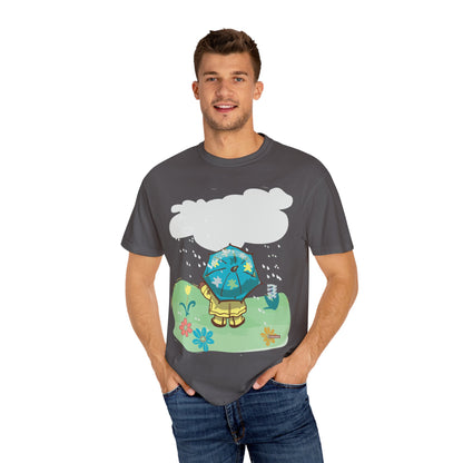 Playful Rainy Day T-Shirt | Unisex Garment-Dyed Tee | Perfect for Spring, Rainy Days, Gift for Nature Lovers, Casual Wear, Fun Designs
