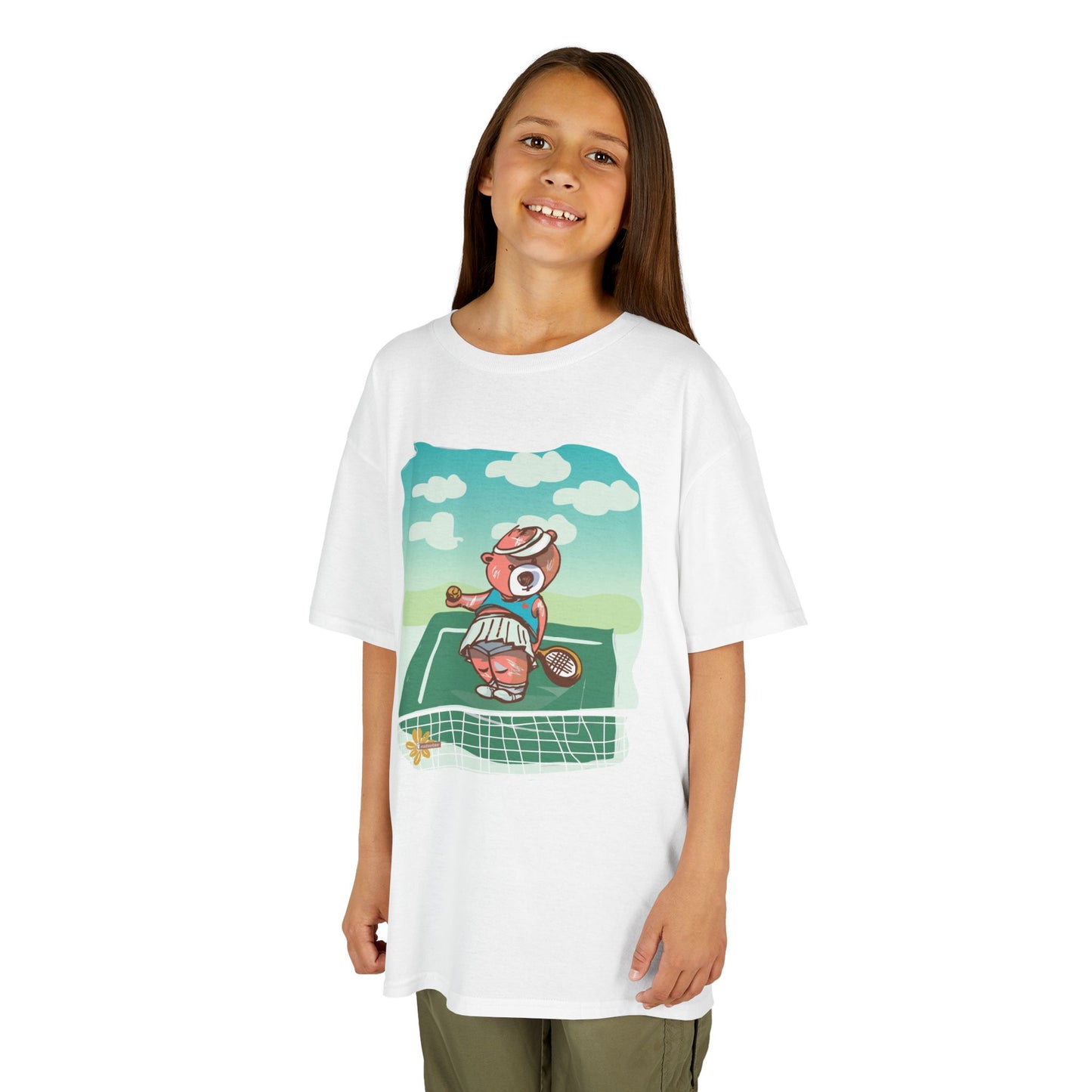 Madison Bear Tennis Anyone? Perfect for Summer Adventures, Birthday Gifts, Outdoor Fun, Eco-Friendly Wear, Cute Bear Shirt