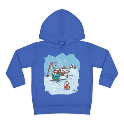 Kid's Madison Bear Whimsical Winter Toddler Hoodie with Snowman Design, Cute Pullover for Kids, Holiday Gift, Cozy Winter Wear, Festive Outfit