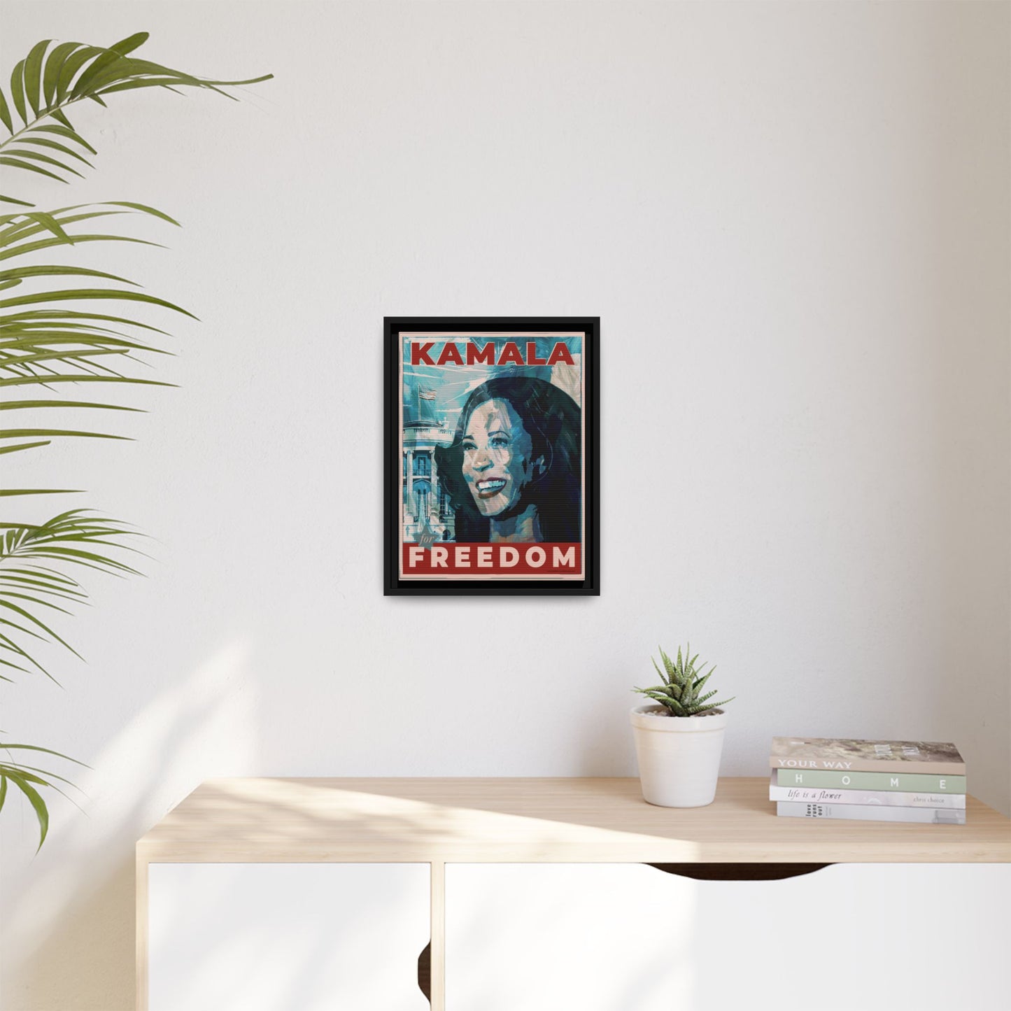 Kamala for Freedom: Matte Canvas, Framed (Multi-color)