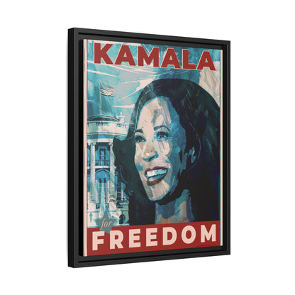 Kamala for Freedom: Matte Canvas, Framed (Multi-color)