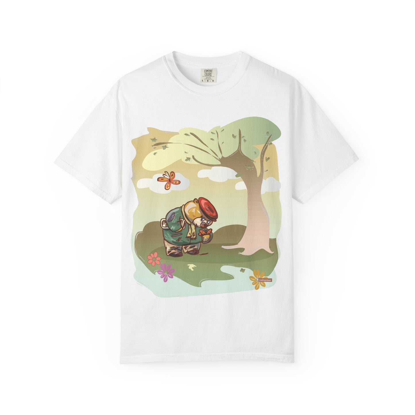 Madison Bear Going for A Walk in the Forest T-Shirt, Gift for Nature Lovers, Casual Everyday Wear, Earth Day Celebration