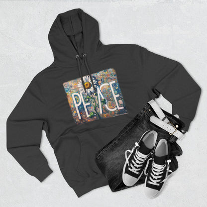 PEACE: Three-Panel Fleece Hoodie