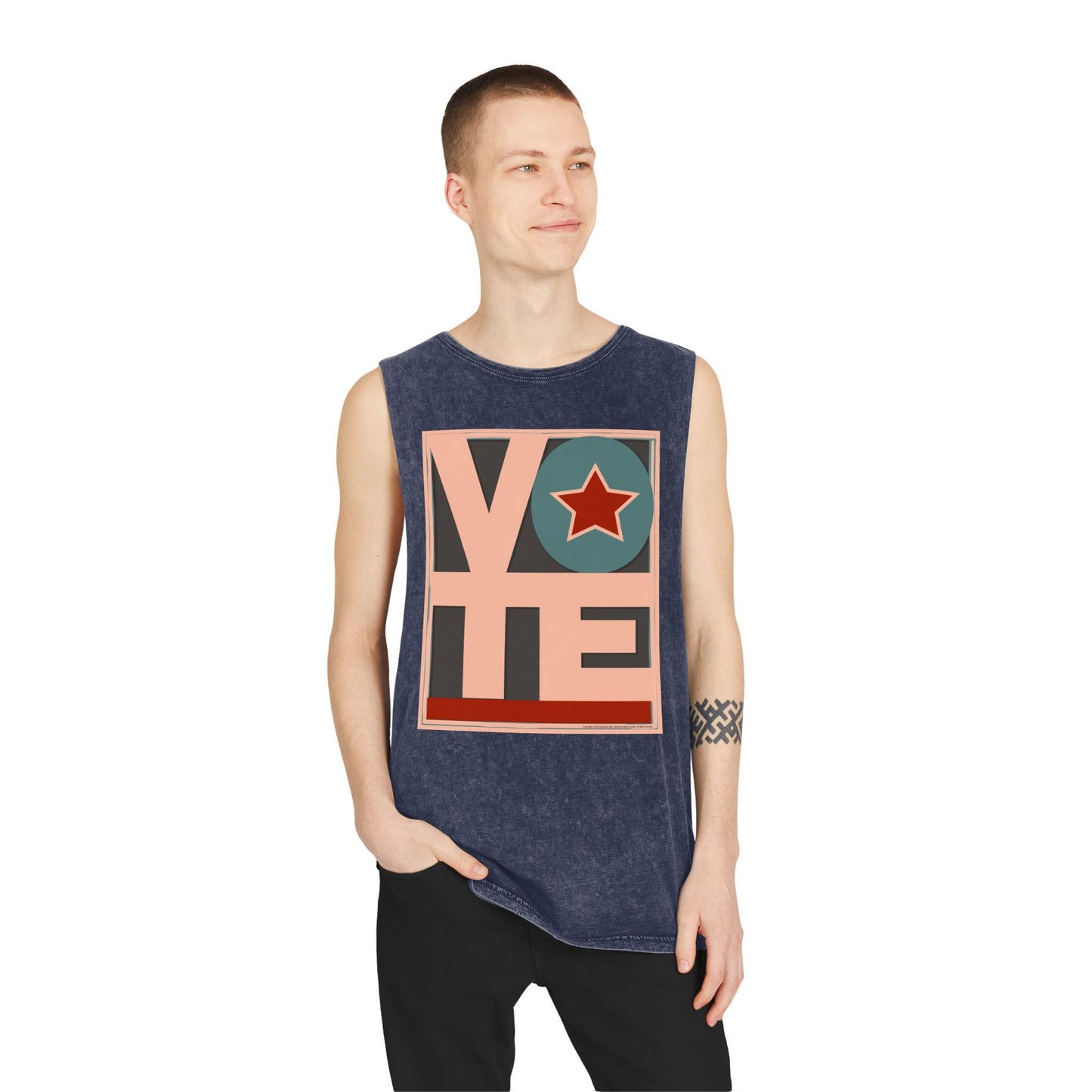 Vote Star: Unisex Stonewash Tank Top