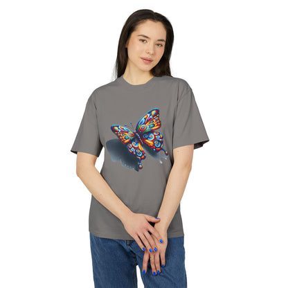 T-Shirt, Butterfly Pixel Dreams, Unisex Graphic Tee, Distressed Retro Shirt, Vintage Style Top, Nature Lover Gift
