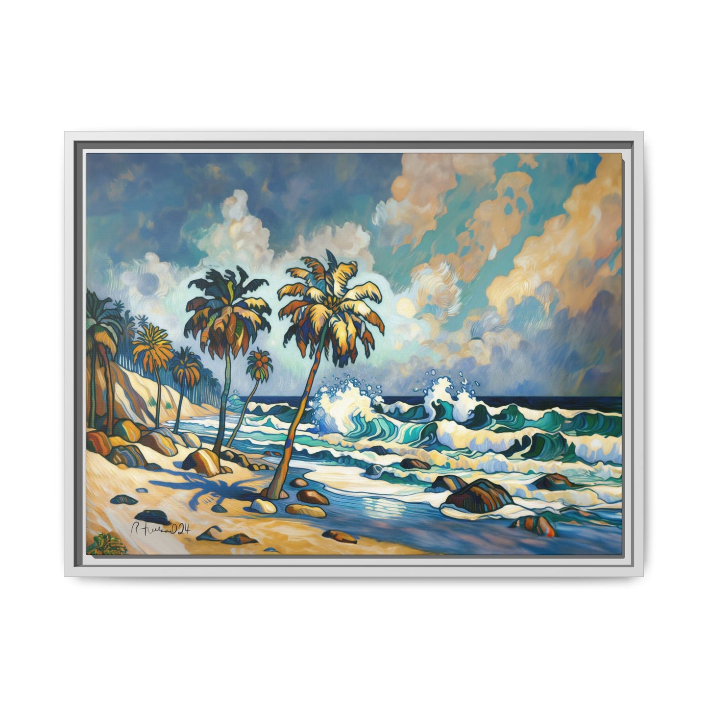 GooRooV Home in Laguna Beach California: Matte Canvas, Framed (Multi-color)