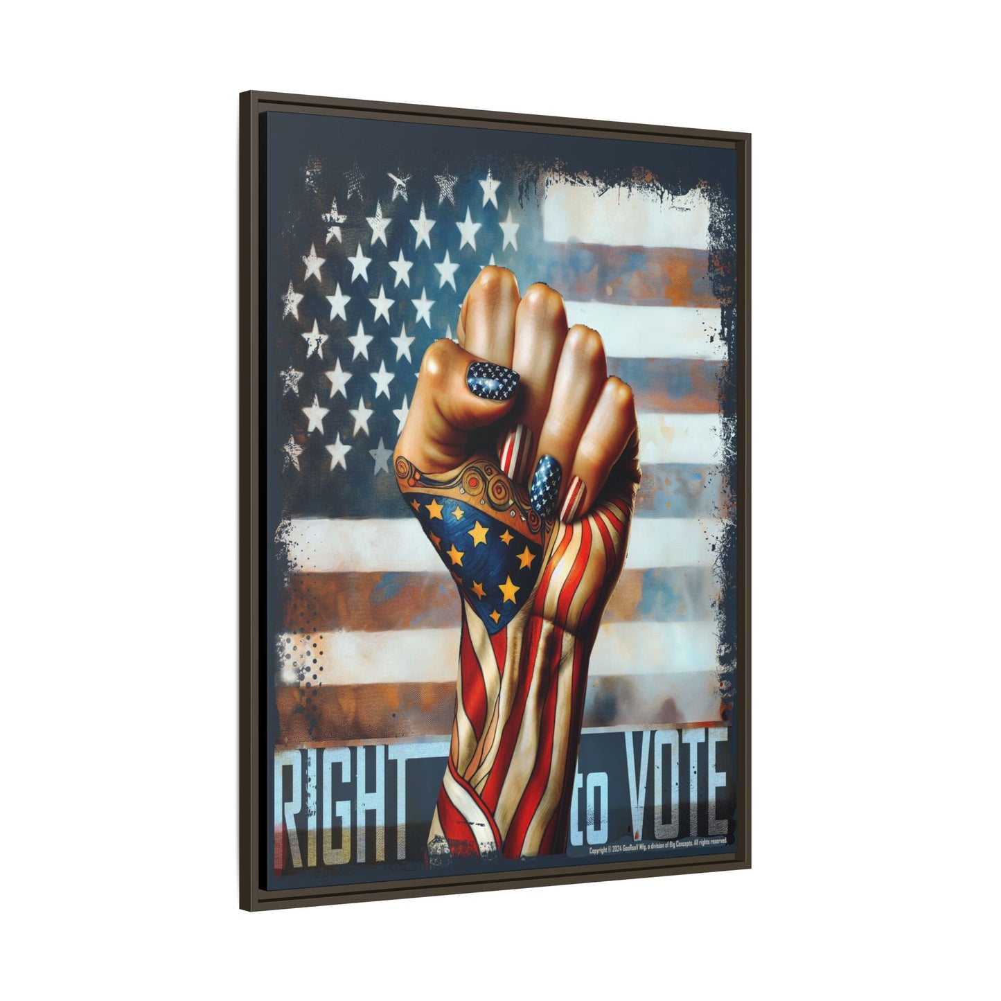 Right To Vote: Matte Canvas, Framed (Multi-color)