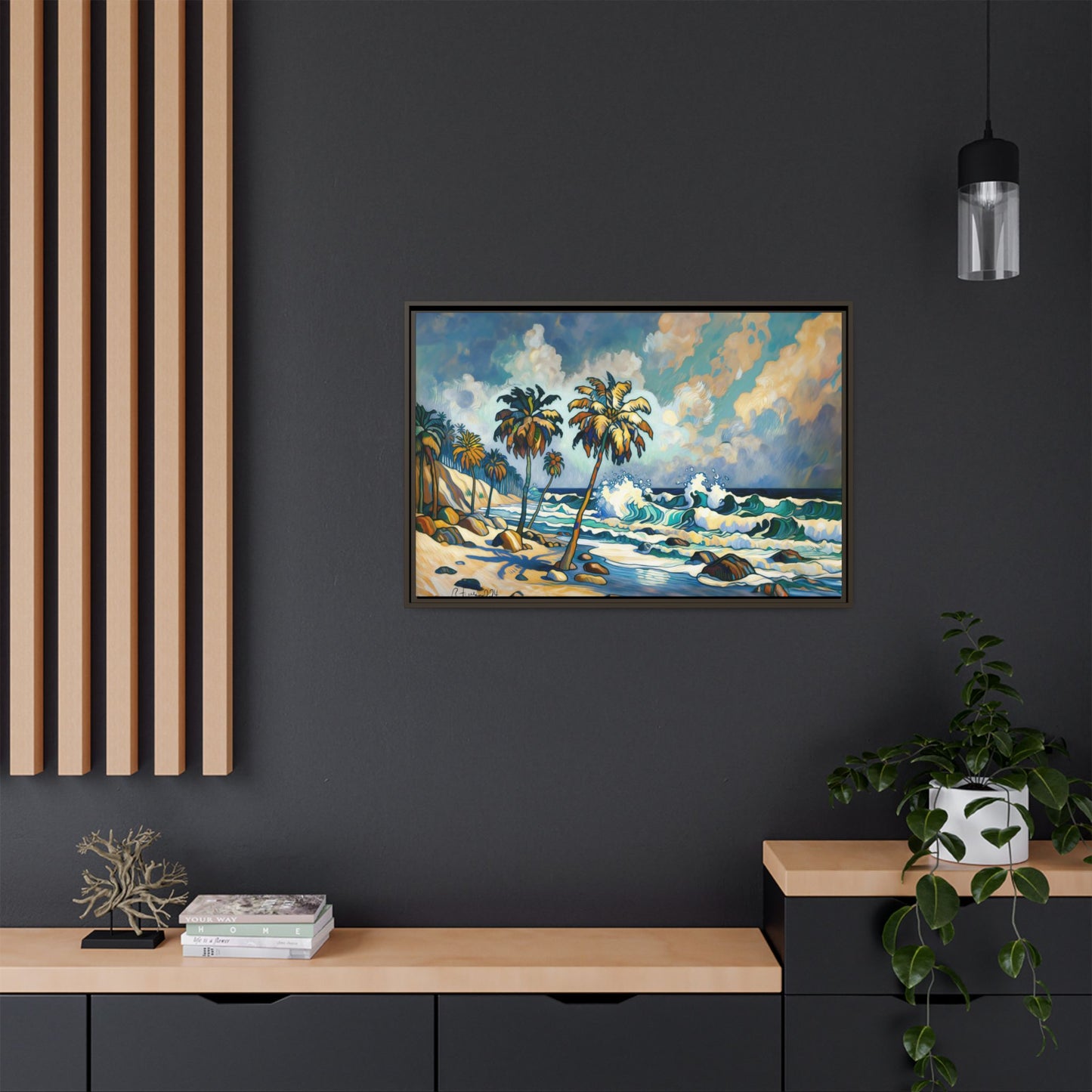 GooRooV Home in Laguna Beach California: Matte Canvas, Framed (Multi-color)