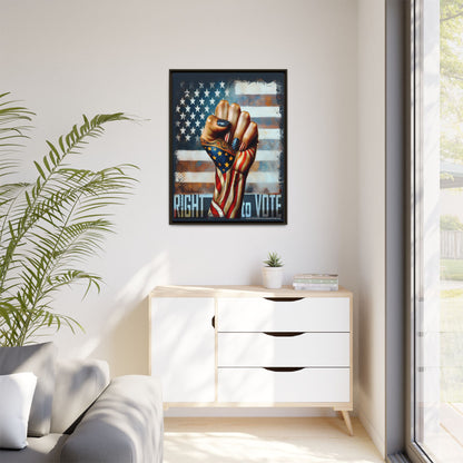 Right To Vote: Matte Canvas, Framed (Multi-color)