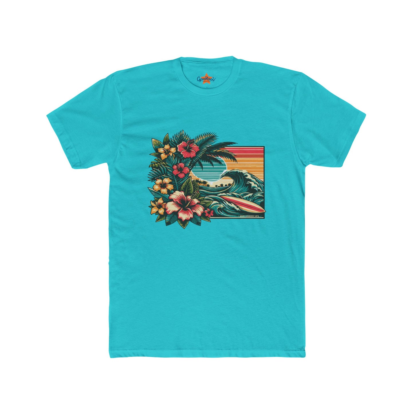 Tropical Wave Graphic Tee | Perfect for Summer Vibes, Beach Days, Casual Wear, Gift for Surfers, Eco-Friendly Apparel