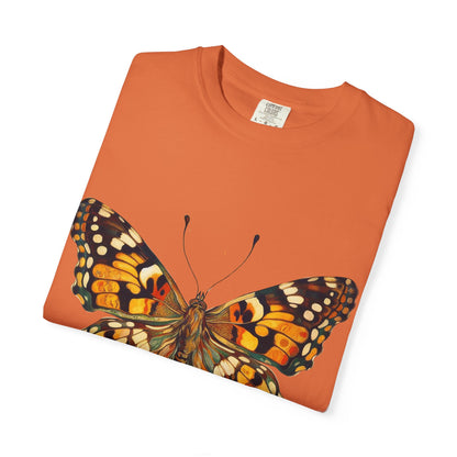 Butterfly Rose Dragon Art by GooRooV Mfg. Unisex Garment-Dyed T-shirt, Boho Style Shirt, Eco-Friendly Clothing, Perfect Gift for Her