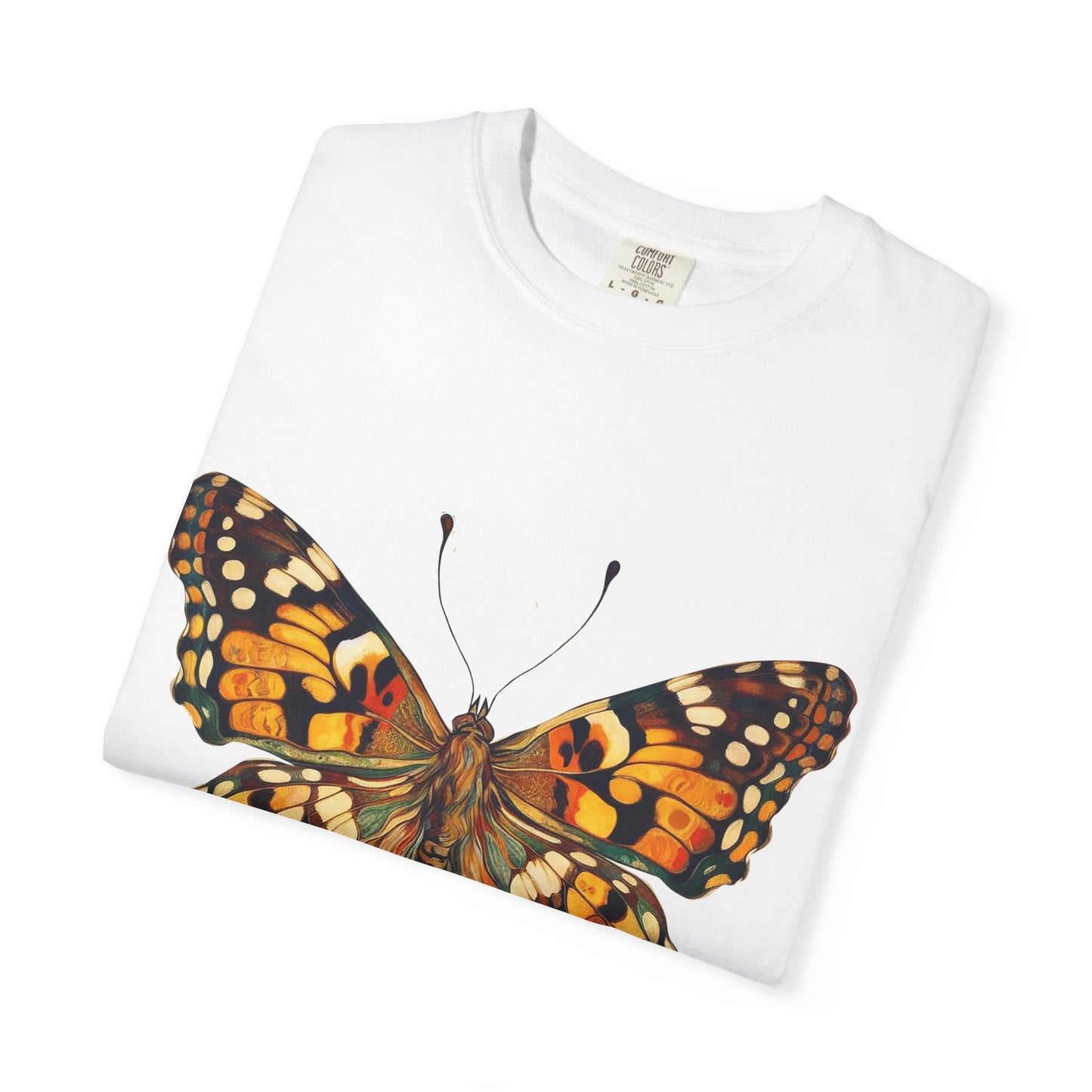 Butterfly Rose Dragon Art by GooRooV Mfg. Unisex Garment-Dyed T-shirt, Boho Style Shirt, Eco-Friendly Clothing, Perfect Gift for Her