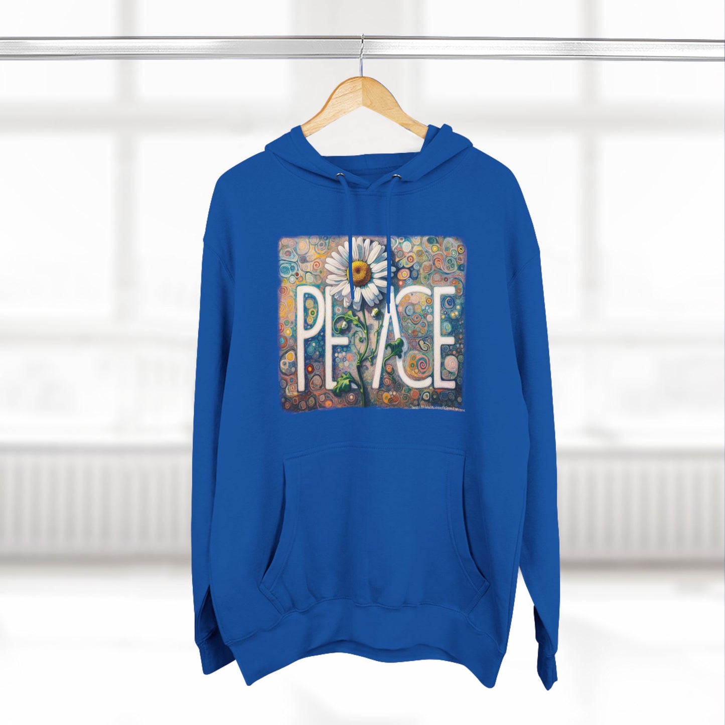 PEACE: Three-Panel Fleece Hoodie