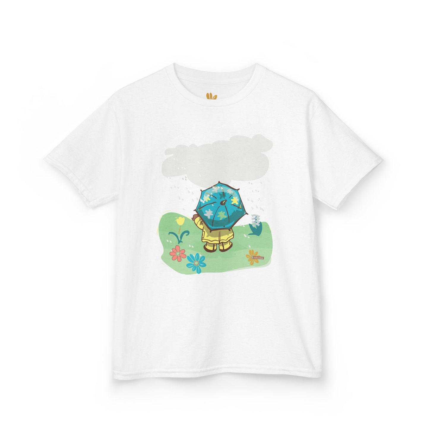 Kids Tee - Madison Bear by GooRooV Mfg, Cute Rainy Day Design, Children's T-Shirt, Youth Shirt, Kid's Top, Playful Animal Tee, Fun Kids