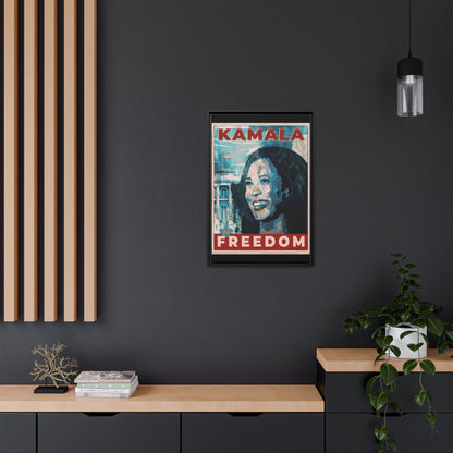 Kamala for Freedom: Matte Canvas, Framed (Multi-color)