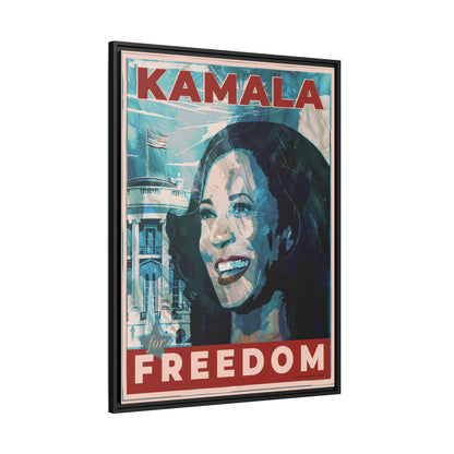 Kamala for Freedom: Matte Canvas, Framed (Multi-color)