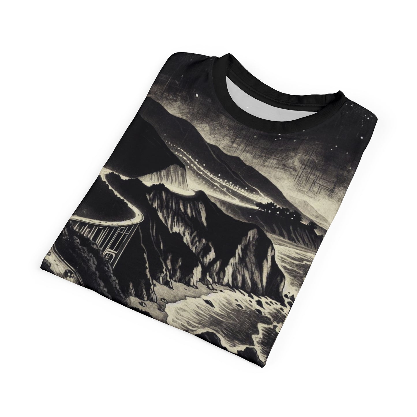 T-Shirt PCH Highway 1 to Big Sur, CA Unisex Cut & Sew Tee