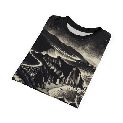 T-Shirt PCH Highway 1 to Big Sur, CA Unisex Cut & Sew Tee