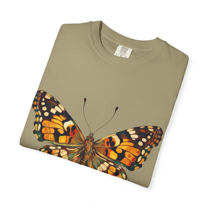 Butterfly Rose Dragon Art by GooRooV Mfg. Unisex Garment-Dyed T-shirt, Boho Style Shirt, Eco-Friendly Clothing, Perfect Gift for Her