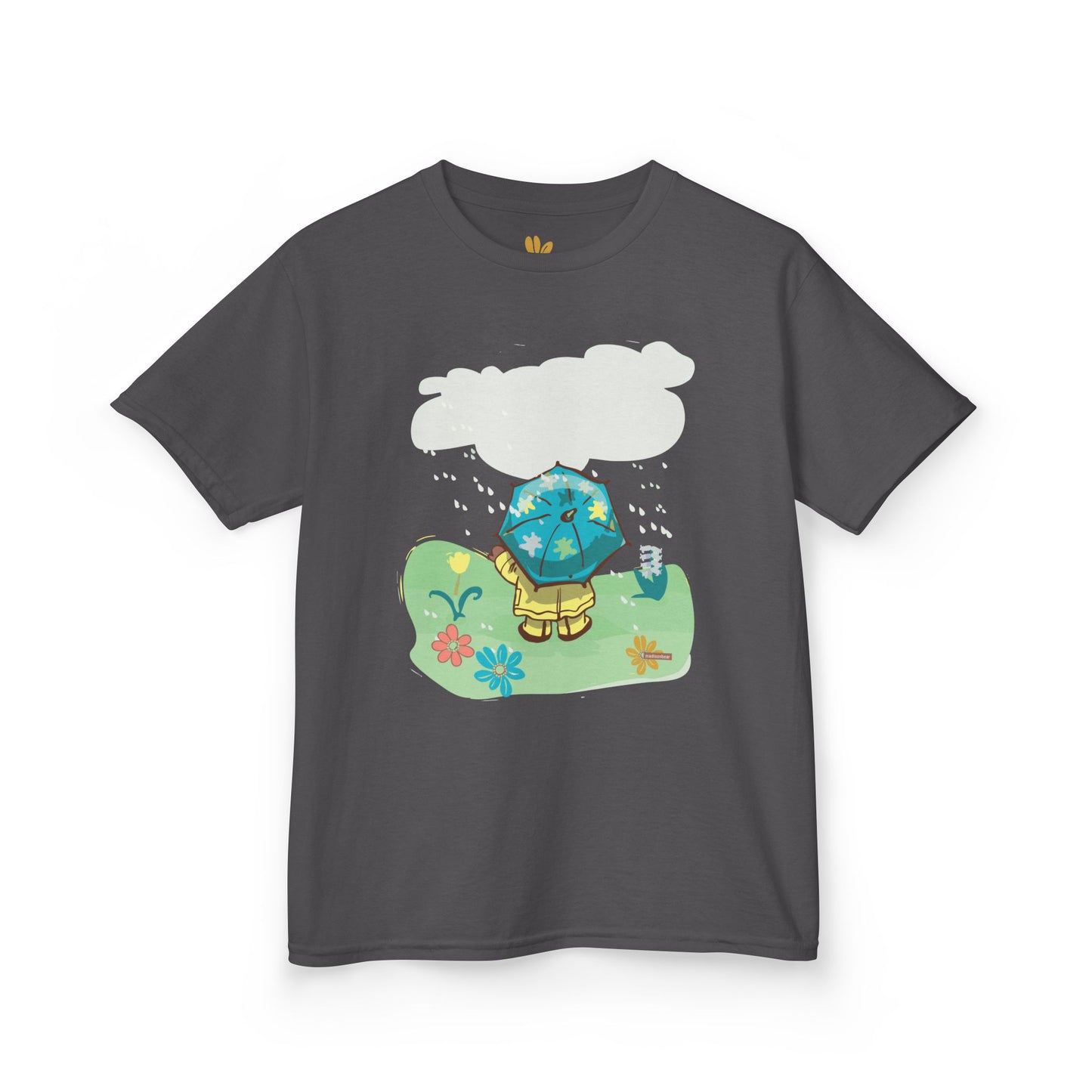 Kids Tee - Madison Bear by GooRooV Mfg, Cute Rainy Day Design, Children's T-Shirt, Youth Shirt, Kid's Top, Playful Animal Tee, Fun Kids