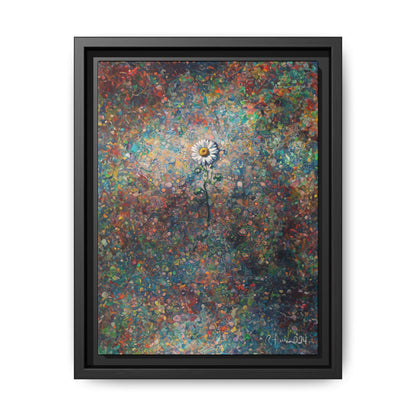 GooRooV Daisy Matte Canvas, Framed (Multi-color)