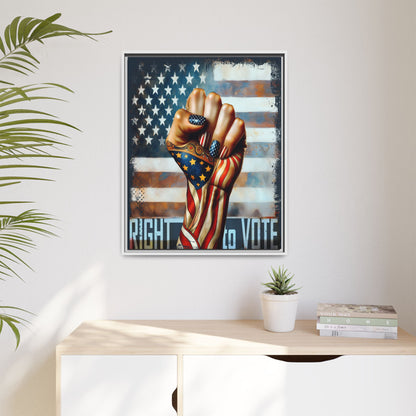 Right To Vote: Matte Canvas, Framed (Multi-color)