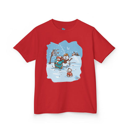 Kids Madison Bear Snowman - By GooRooV Mfg. Festive Holiday, Christmas Gift for Kids, Winter Play Tee