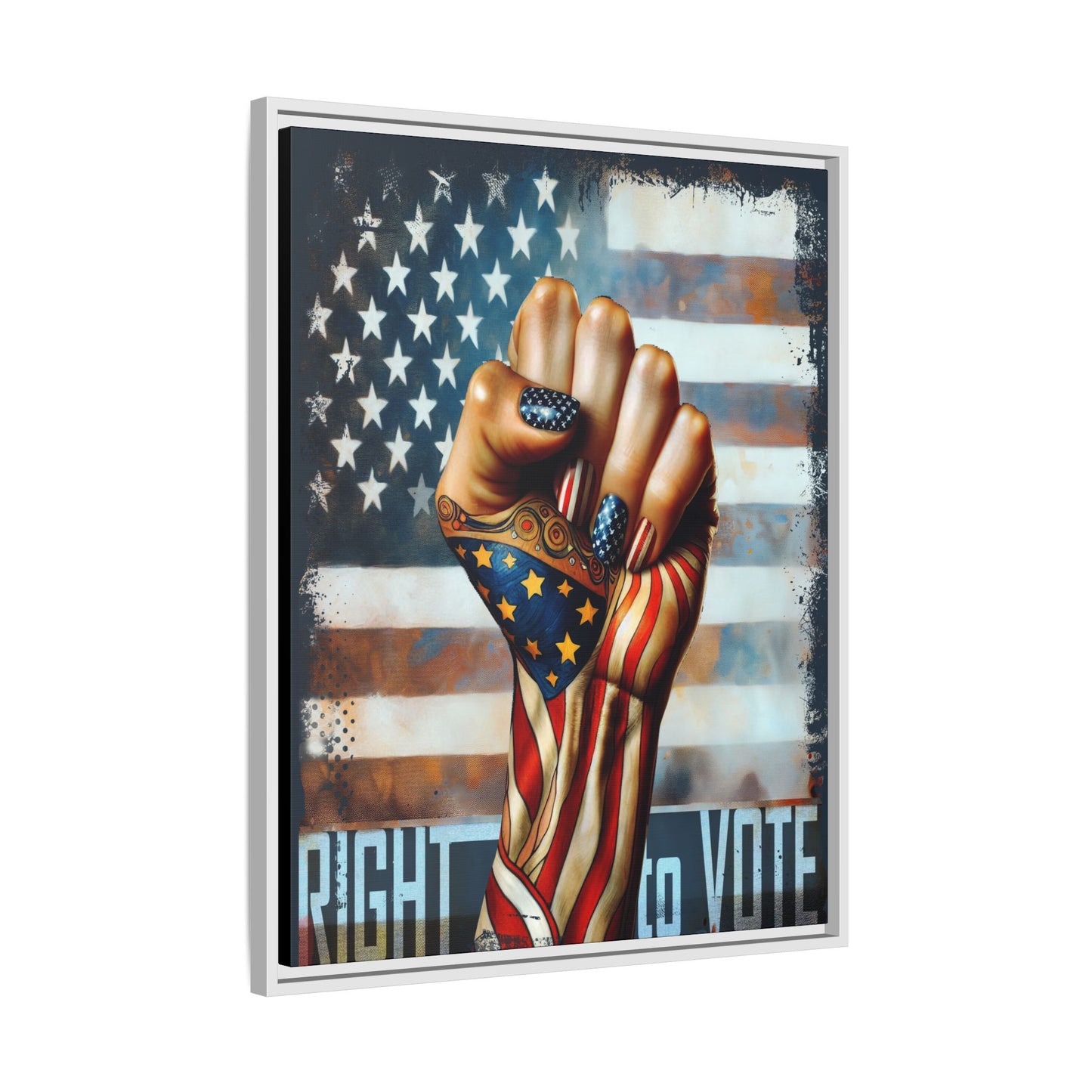 Right To Vote: Matte Canvas, Framed (Multi-color)