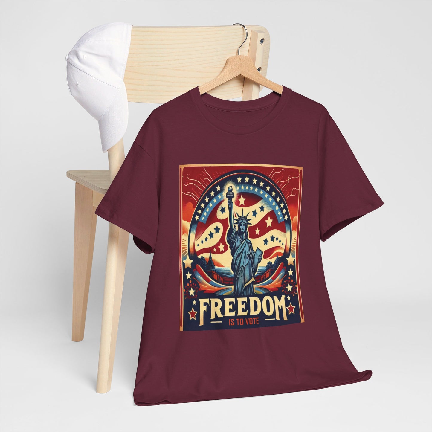 Freedom Is To Vote: Unisex Heavy Cotton Tee