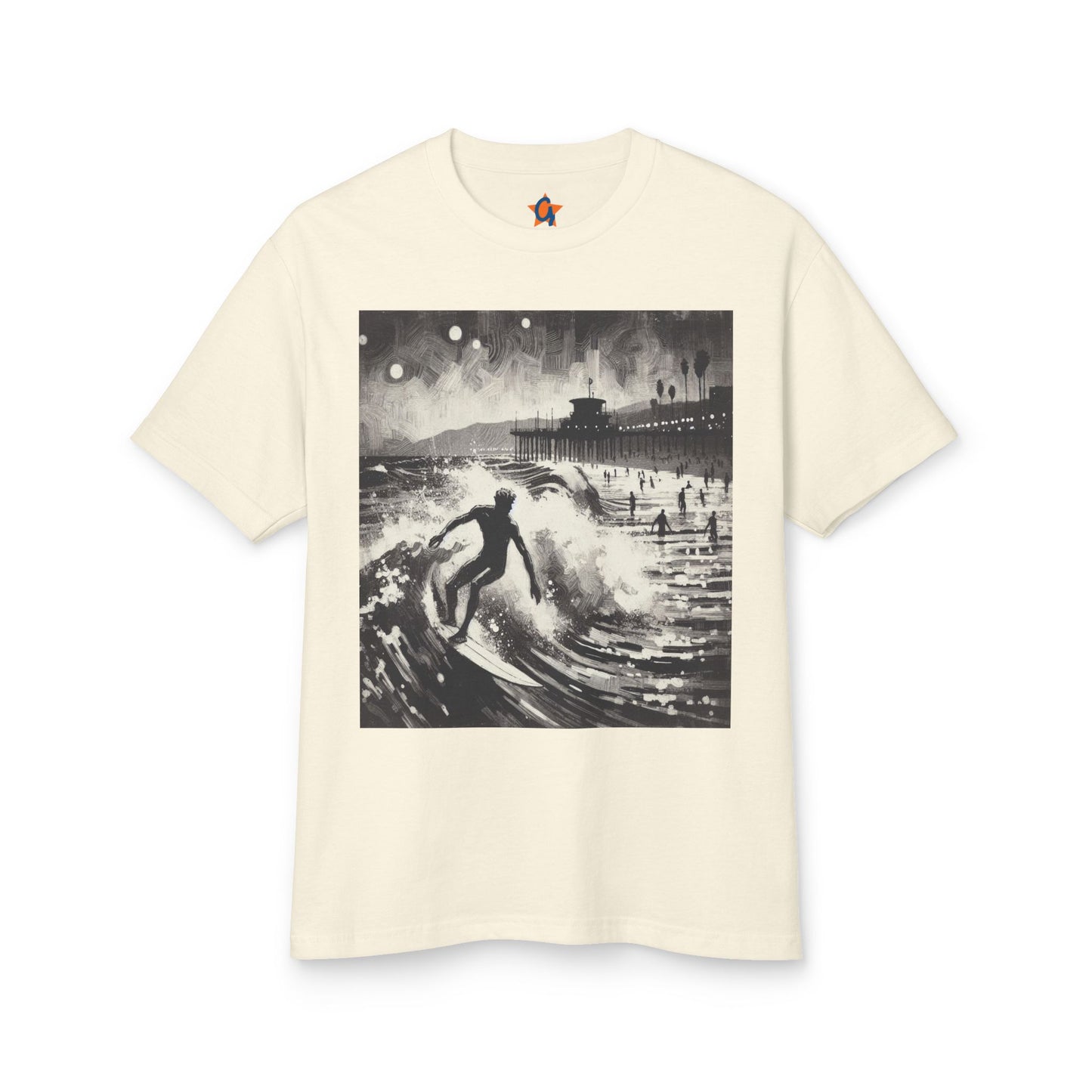 Night Wave Surfer, Santa Monica, CA