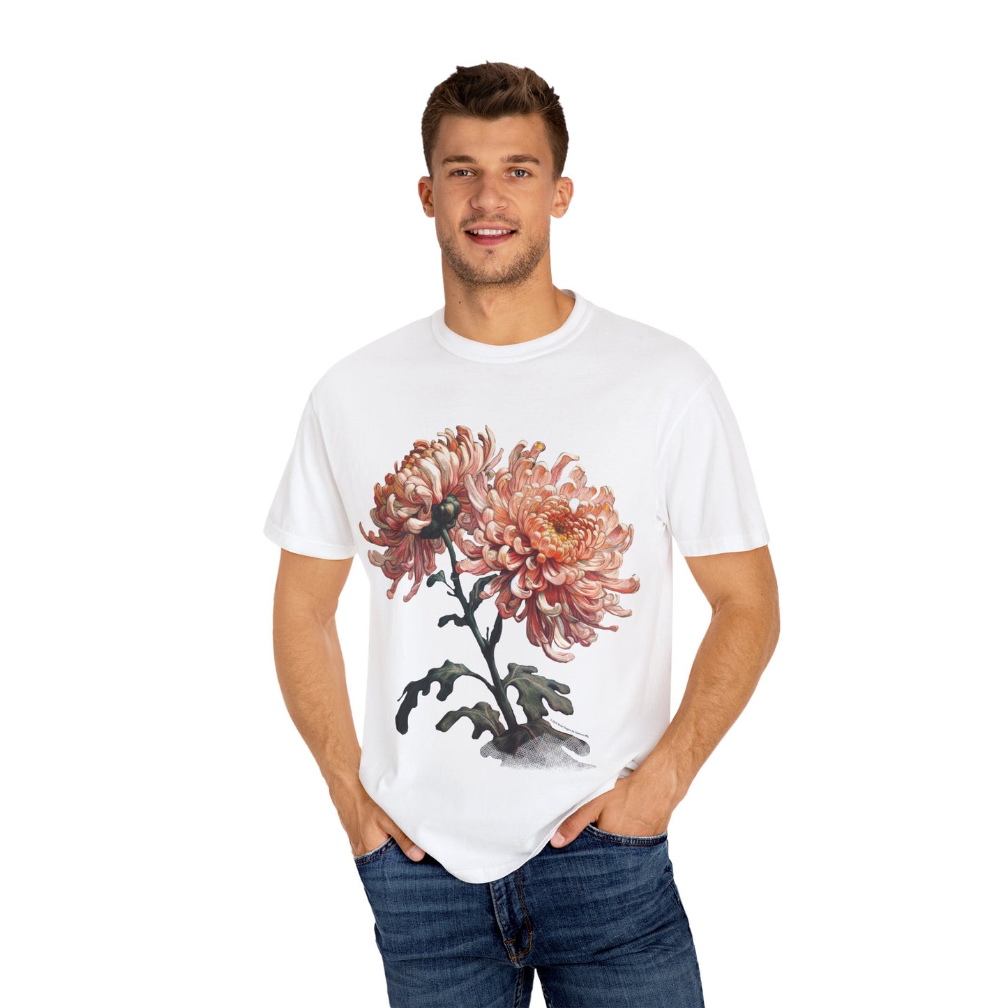 Chrysanthemum - Rose Dragon Floral Graphic Tee, Vintage Inspired T-Shirt, Nature Lover's Top, Gift for Gardeners, Petal Print Shirt, Unisex