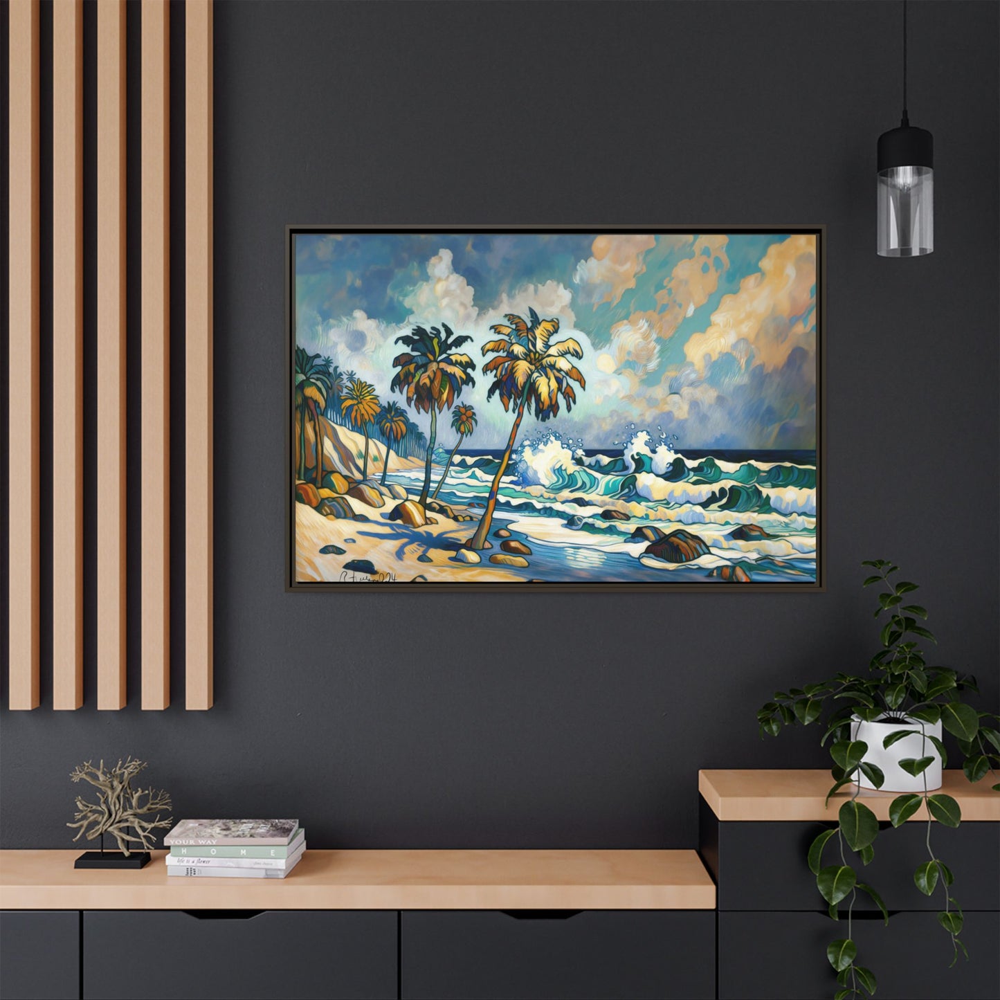 GooRooV Home in Laguna Beach California: Matte Canvas, Framed (Multi-color)