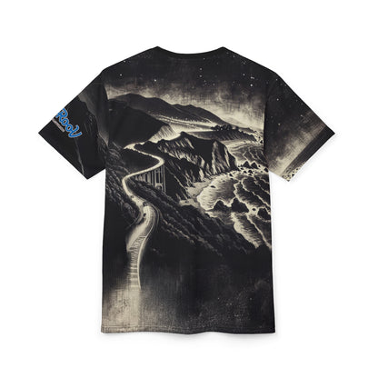 T-Shirt PCH Highway 1 to Big Sur, CA Unisex Cut & Sew Tee