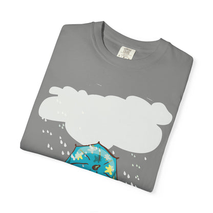 Playful Rainy Day T-Shirt | Unisex Garment-Dyed Tee | Perfect for Spring, Rainy Days, Gift for Nature Lovers, Casual Wear, Fun Designs