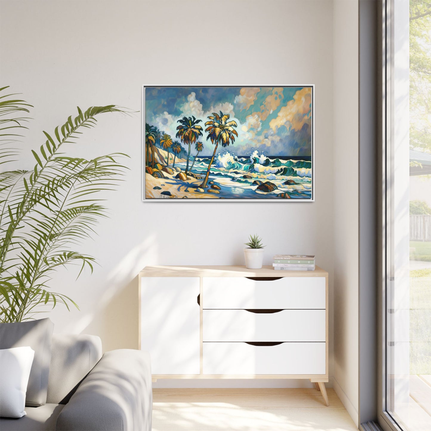 GooRooV Home in Laguna Beach California: Matte Canvas, Framed (Multi-color)